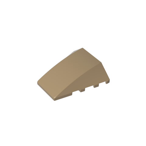 Gobricks,Wedge Curved 4 x 4 No Top Studs,47753