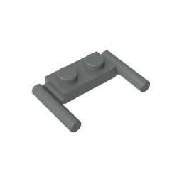 Plate Special 1 x 2 with Handles [Flat Ends / Low Attachment],3839