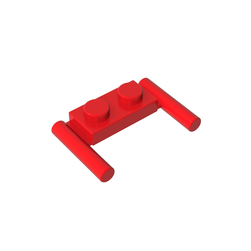 Gobricks,Plate Special 1 x 2 with Handles [Flat Ends/ Low Attachment],3839b,3839,3839a