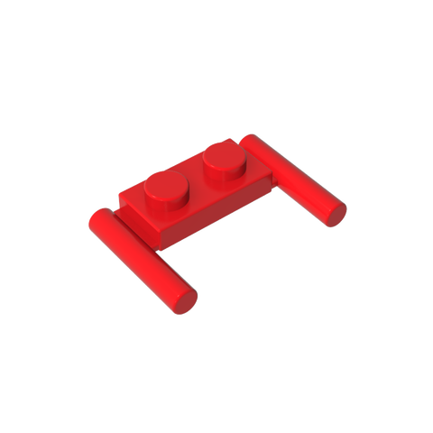 Gobricks,Plate Special 1 x 2 with Handles [Flat Ends/ Low Attachment],3839b,3839,3839a