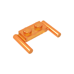 Plate Special 1 x 2 with Handles [Flat Ends / Low Attachment],3839