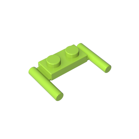 Gobricks,Plate Special 1 x 2 with Handles [Flat Ends/ Low Attachment],3839b,3839,3839a