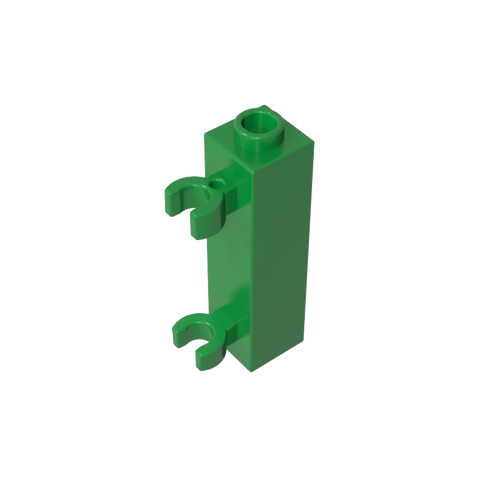Gobricks,Brick Special 1 x 1 x 3 with 2 Clips Vertical [Hollow Stud, Open O Clips],60583,60583b,60583a,42944
