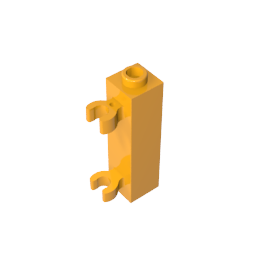 Brick Special 1 x 1 x 3 with 2 Clips Vertical [Hollow Stud,60583