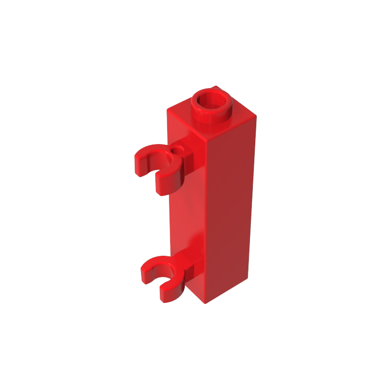 Gobricks,Brick Special 1 x 1 x 3 with 2 Clips Vertical [Hollow Stud, Open O Clips],60583,60583b,60583a,42944