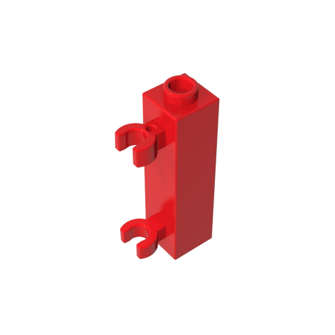 Gobricks,Brick Special 1 x 1 x 3 with 2 Clips Vertical [Hollow Stud, Open O Clips],60583,60583b,60583a,42944
