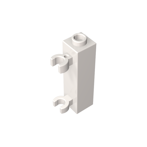 Gobricks,Brick Special 1 x 1 x 3 with 2 Clips Vertical [Hollow Stud, Open O Clips],60583,60583b,60583a,42944