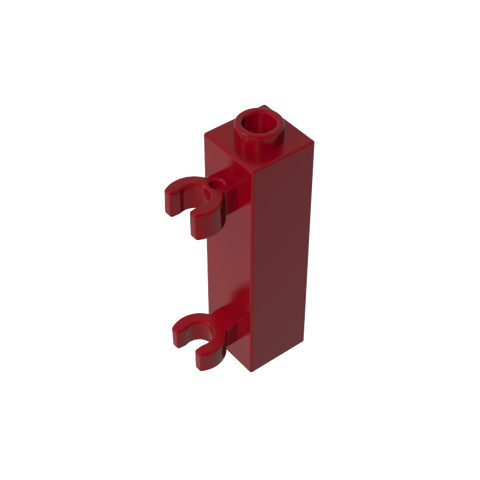 Gobricks,Brick Special 1 x 1 x 3 with 2 Clips Vertical [Hollow Stud, Open O Clips],60583,60583b,60583a,42944