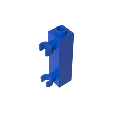 Gobricks,Brick Special 1 x 1 x 3 with 2 Clips Vertical [Hollow Stud, Open O Clips],60583,60583b,60583a,42944