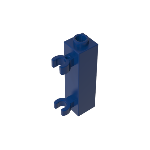 Gobricks,Brick Special 1 x 1 x 3 with 2 Clips Vertical [Hollow Stud, Open O Clips],60583,60583b,60583a,42944