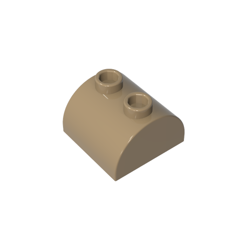 Gobricks,Brick Curved 2 x 2 with Two Top Studs,30165