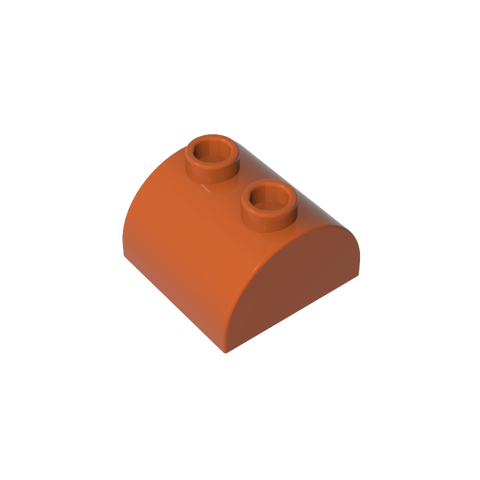 Gobricks,Brick Curved 2 x 2 with Two Top Studs,30165