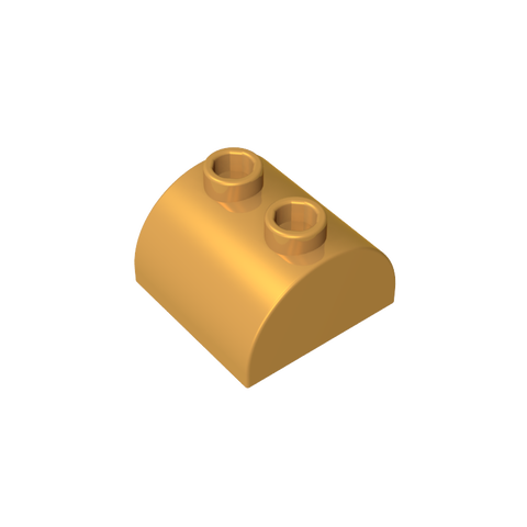 Gobricks,Brick Curved 2 x 2 with Two Top Studs,30165