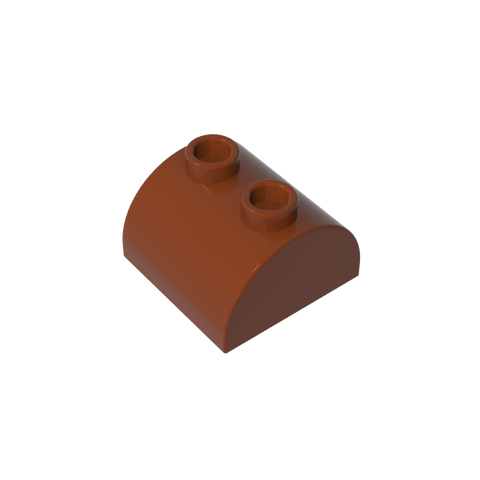 Gobricks,Brick Curved 2 x 2 with Two Top Studs,30165