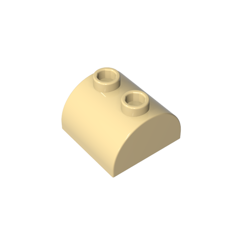 Gobricks,Brick Curved 2 x 2 with Two Top Studs,30165
