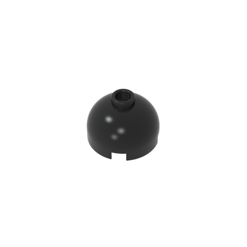 Gobricks,Brick Round 2 x 2 Dome Top - Hollow Stud with Bottom Axle Holder x Shape + Orientation
