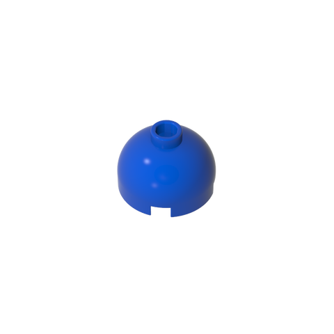 Gobricks,Brick Round 2 x 2 Dome Top - Hollow Stud with Bottom Axle Holder x Shape + Orientation