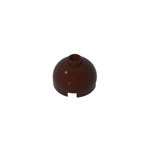 Gobricks,Brick Round 2 x 2 Dome Top - Hollow Stud with Bottom Axle Holder x Shape + Orientation