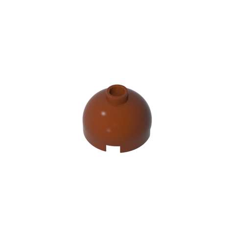 Gobricks,Brick Round 2 x 2 Dome Top - Hollow Stud with Bottom Axle Holder x Shape + Orientation