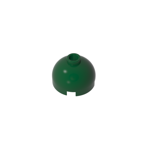 Gobricks,Brick Round 2 x 2 Dome Top - Hollow Stud with Bottom Axle Holder x Shape + Orientation