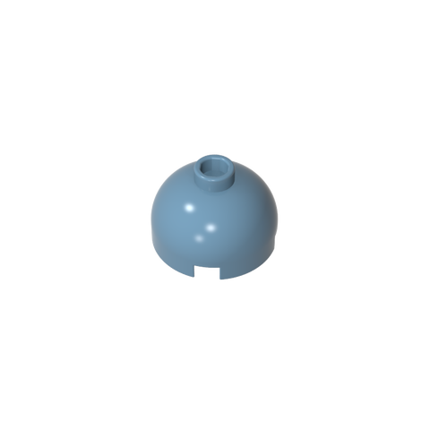 Gobricks,Brick Round 2 x 2 Dome Top - Hollow Stud with Bottom Axle Holder x Shape + Orientation