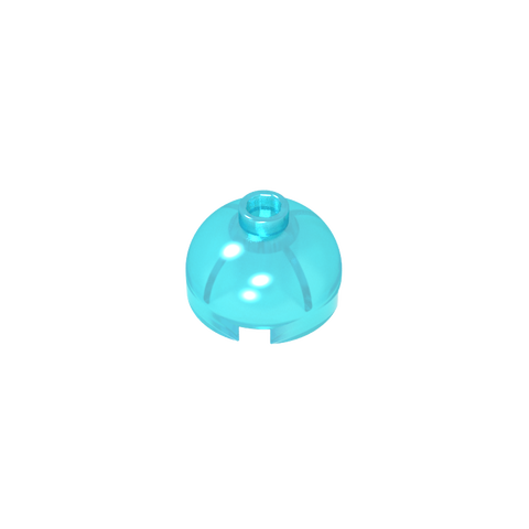 Gobricks,Brick Round 2 x 2 Dome Top - Hollow Stud with Bottom Axle Holder x Shape + Orientation