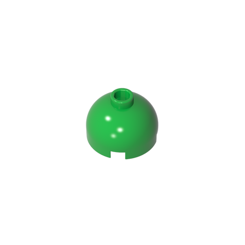 Gobricks,Brick Round 2 x 2 Dome Top - Hollow Stud with Bottom Axle Holder x Shape + Orientation