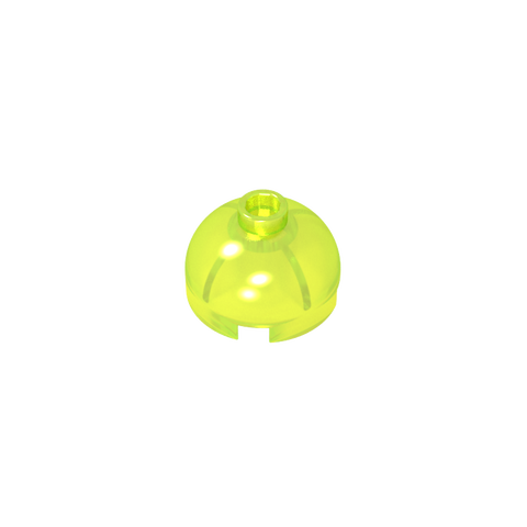 Gobricks,Brick Round 2 x 2 Dome Top - Hollow Stud with Bottom Axle Holder x Shape + Orientation