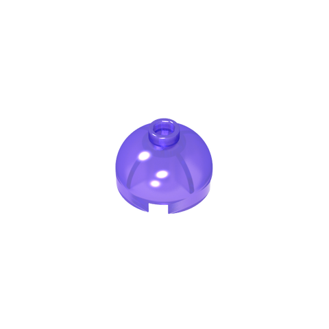 Gobricks,Brick Round 2 x 2 Dome Top - Hollow Stud with Bottom Axle Holder x Shape + Orientation