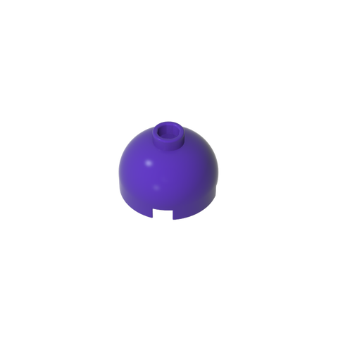 Gobricks,Brick Round 2 x 2 Dome Top - Hollow Stud with Bottom Axle Holder x Shape + Orientation