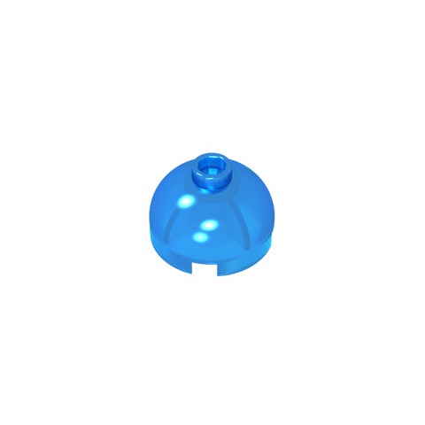 Gobricks,Brick Round 2 x 2 Dome Top - Hollow Stud with Bottom Axle Holder x Shape + Orientation