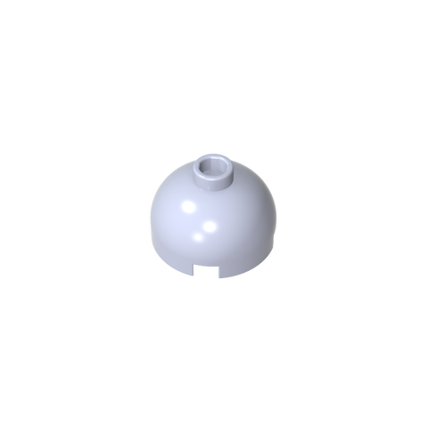 Gobricks,Brick Round 2 x 2 Dome Top - Hollow Stud with Bottom Axle Holder x Shape + Orientation