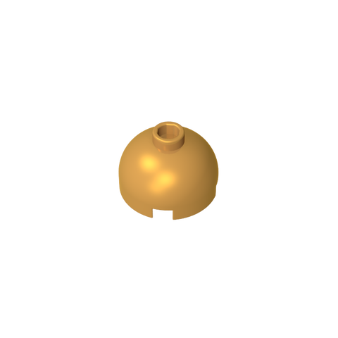 Gobricks,Brick Round 2 x 2 Dome Top - Hollow Stud with Bottom Axle Holder x Shape + Orientation