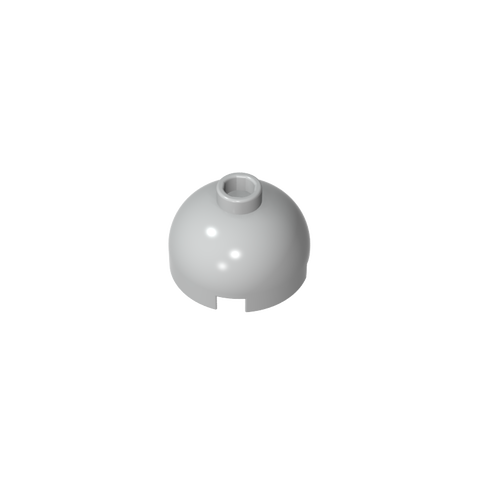 Gobricks,Brick Round 2 x 2 Dome Top - Hollow Stud with Bottom Axle Holder x Shape + Orientation