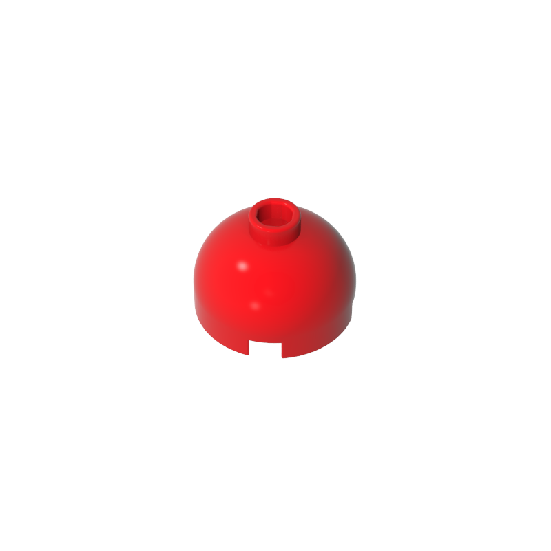 Gobricks,Brick Round 2 x 2 Dome Top - Hollow Stud with Bottom Axle Holder x Shape + Orientation