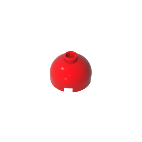 Gobricks,Brick Round 2 x 2 Dome Top - Hollow Stud with Bottom Axle Holder x Shape + Orientation