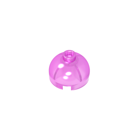 Gobricks,Brick Round 2 x 2 Dome Top - Hollow Stud with Bottom Axle Holder x Shape + Orientation