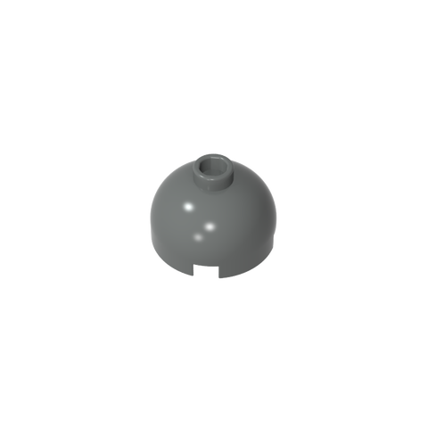 Gobricks,Brick Round 2 x 2 Dome Top - Hollow Stud with Bottom Axle Holder x Shape + Orientation