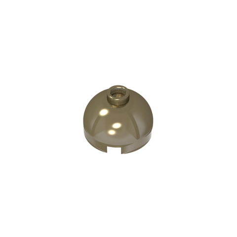 Gobricks,Brick Round 2 x 2 Dome Top - Hollow Stud with Bottom Axle Holder x Shape + Orientation