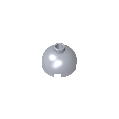 Gobricks,Brick Round 2 x 2 Dome Top - Hollow Stud with Bottom Axle Holder x Shape + Orientation
