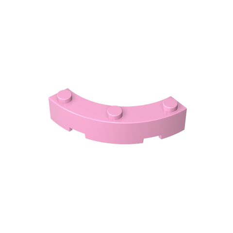 Gobricks,Brick Round Corner 4 x 4 Macaroni Wide with 3 Studs,48092,72140,15588