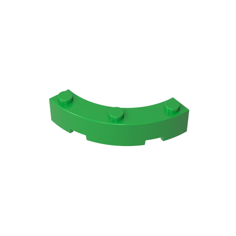 Gobricks,Brick Round Corner 4 x 4 Macaroni Wide with 3 Studs,48092,72140,15588
