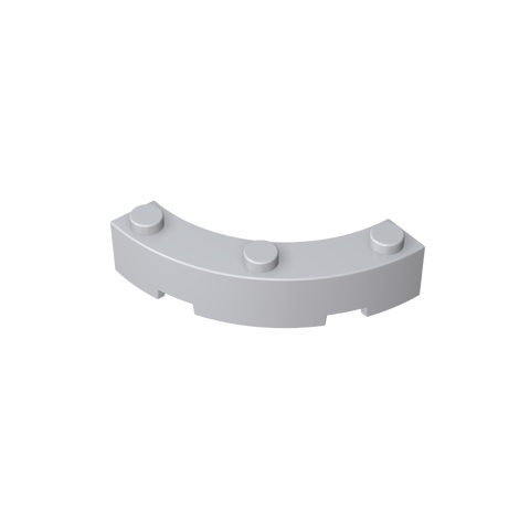 Gobricks,Brick Round Corner 4 x 4 Macaroni Wide with 3 Studs,48092,72140,15588