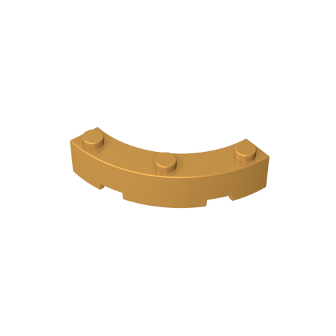 Gobricks,Brick Round Corner 4 x 4 Macaroni Wide with 3 Studs,48092,72140,15588