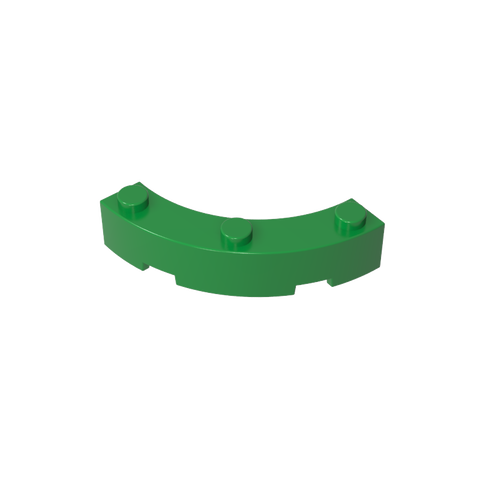 Gobricks,Brick Round Corner 4 x 4 Macaroni Wide with 3 Studs,48092,72140,15588