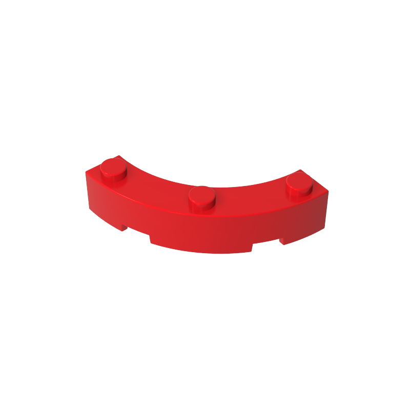 Gobricks,Brick Round Corner 4 x 4 Macaroni Wide with 3 Studs,48092,72140,15588