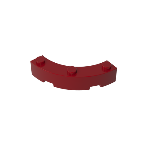 Gobricks,Brick Round Corner 4 x 4 Macaroni Wide with 3 Studs,48092,72140,15588