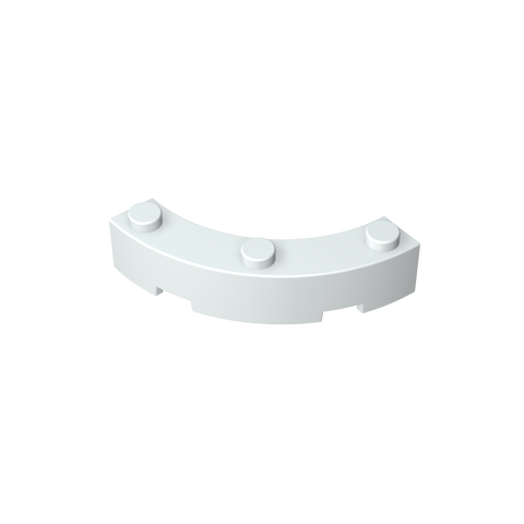 Gobricks,Brick Round Corner 4 x 4 Macaroni Wide with 3 Studs,48092,72140,15588
