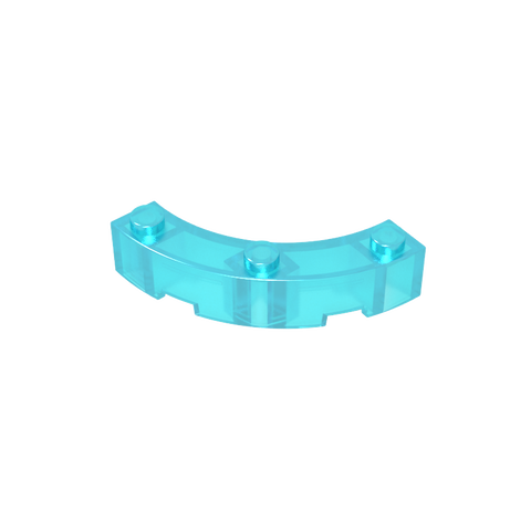 Gobricks,Brick Round Corner 4 x 4 Macaroni Wide with 3 Studs,48092,72140,15588
