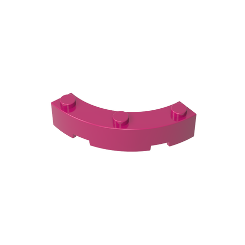 Gobricks,Brick Round Corner 4 x 4 Macaroni Wide with 3 Studs,48092,72140,15588
